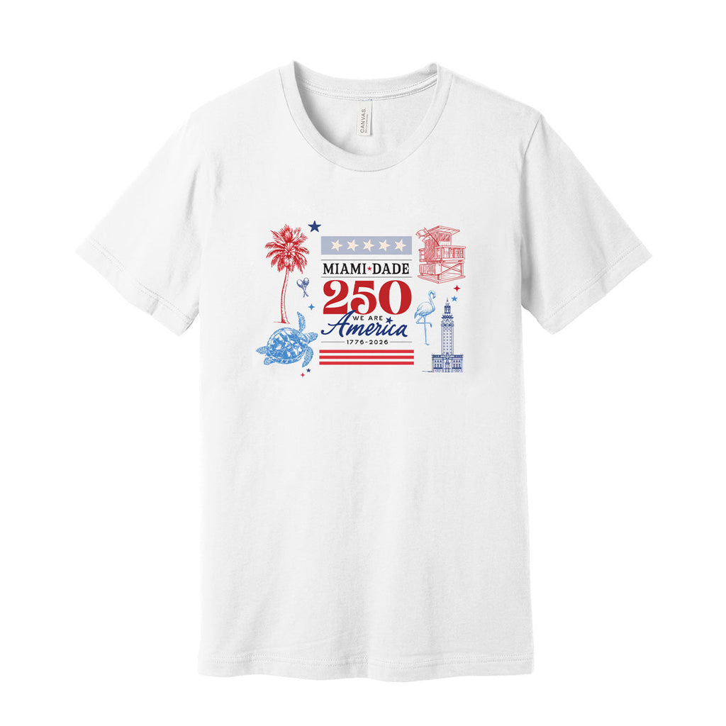 Miami-Dade 250 Collage Bella+Canvas® Unisex Jersey Short Sleeve Tee