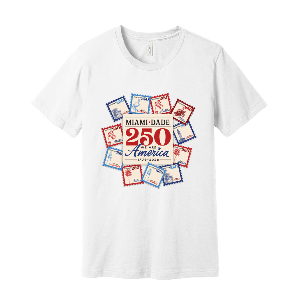Miami-Dade 250 Modern Stamps Bella+Canvas® Unisex Jersey Short Sleeve Tee